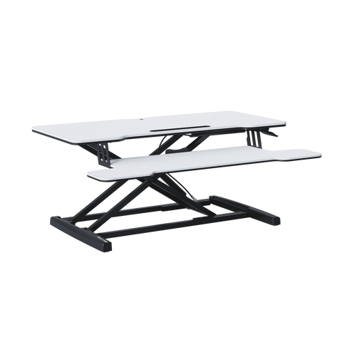 Stand up desk converter - Medium (32 inch) - Black/White